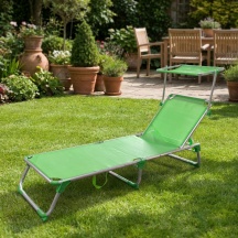 Amicasa Lett 10 Lettino Prendisole da Giardino Pieghevole 69x190x31 cm Verde