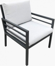 Amicasa Loren Poltrona da Esterno Set 2 Poltrone Giardino 66x73x85 Grigio Scuro