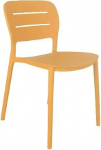 Amicasa PP- 832 -CRETA-S Sedia per Esterni Impilabile Polipropilene 52,5x44x79 cm Senape Creta