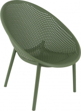 Amicasa PP 850 RAVELLO V Poltrona da Esterno Impilabile Polipropilene 76x66x82 cm Verde Ravello