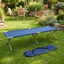 Amicasa TC401 Brandina Pieghevole per Campeggio in Alluminio 190x70x45 cm Blu