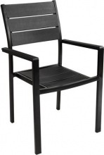 Amicasa YC-051 Sedia per Esterni Acciaio 58x55,5x88,5 cm Antracite Cortina