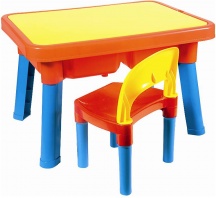 Androni Giocattoli 8901 Tavolo Multigioco con Sedia e Accessori 53x71x45 cm