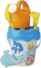 Androni Giocattoli 1335 FISH Happy Fish Set Secchiello Mare con Accessori Spiaggia