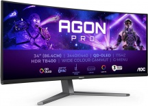 Aoc AG346UCD Monitor PC Gaming 34" WQHD OLED Curvo 1000 cdm2 0,03 ms HDMI AGON PRO