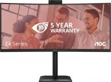 Aoc CU34E4CW Monitor PC Curvo 34" UWQHD LED 3440 x 1440 Pixel 300 cdm2 Nero  E4