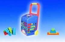 Apel Plastik LN115128 Carrello Spesa con Costruzioni Playset per Bambini da 3+ Anni