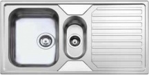 Apell AV1002IRBC Lavello da Incasso 1 Vasca e 12 Gocciolatoio Dx 100 cm Acciaio