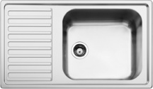 Apell AVG861ILBC Lavello Cucina 1 Vasca Incasso Gocciolatoio Sx 86 cm Inox