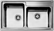 Apell CRT862IBC Lavello Cucina Incasso 2 Vasche 86 cm Acciaio Criteria