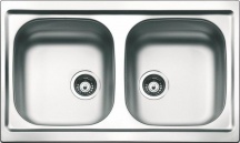 Apell FH792IPC Lavello Cucina Incasso 2 Vasche 79 cm Acciaio Firenze