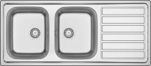 Apell ID1162ILBC Lavello Cucina 2 Vasche Incasso Gocciolatoio 116 cm Inox  Idea