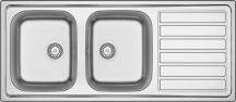 Apell ID1162IRBC Lavello Cucina 2 Vasche Incasso Dx 116 cm Inox Spazzolato  Idea