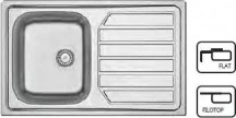 Apell ID861ILBC Lavello Cucina 1 Vasca Gocciolatoio in Acciaio Incasso 86 cm