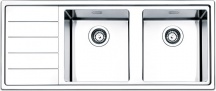 Apell LNP1162ILBC Lavello Cucina Incasso 2 Vasche Gocciolatoio 116 cm Acciaio
