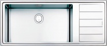 Apell LNPG1161ILBC Lavello Cucina Incasso 1 Vasca Gocciolatoio Sx 116 cm Acciaio