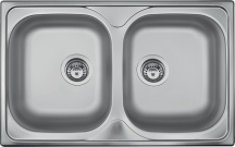 Apell OH792IPC Lavello Cucina Incasso 2 Vasche 79 cm Acciaio Prelucido