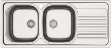 Apell OHN1162IRPC Lavello da Incasso 2 Vasche con Gocciolatoio Dx 116 cm Acciaio