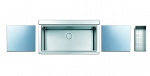 Apell SAG901KITBISC Lavello Cucina 1 Vasca da Incasso 90 cm Acciaio Inox
