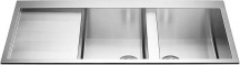 Apell SQ1162ILSC Lavello Cucina Incasso 2 Vasche Gocciolatoio 116cm Acciaio Inox