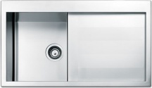 Apell SQ861IRSC Lavello Cucina Incasso 1 Vasca Gocciolatoio Dx 86 cm Inox
