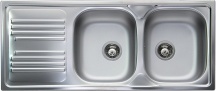 Apell TM1162ILBC Lavello cucina 2 Vasche Incasso Gocciolatoio Sx 116 cm Acciaio
