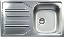 Apell TM861ILPC Lavello Cucina Incasso 1 Vasca Gocciolatoio Sx 86cm Acciaio Inox