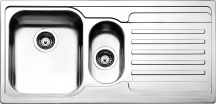 Apell VE1002ILAC Lavello Cucina Incasso 1 Vasca e 12 Gocciolatoio 100cm Acciaio