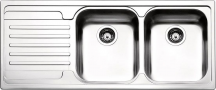 Apell VE1162ILAC Lavello Cucina Incasso 2 Vasche Gocciolatoio 116cm Acciaio Inox