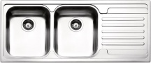 Apell VE1162IRBC Lavello Cucina Incasso 2 Vasche Gocciolatoio 116cm Acciaio Inox