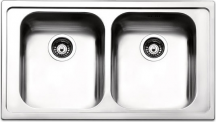 Apell VE862IAC Lavello Cucina Incasso 2 Vasche 86 cm Acciaio Venezia