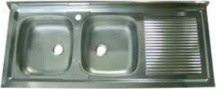 Apell XER 120X50_DX Lavello Cucina 2 Vasche Incasso Gocciolatoio SX 120 cm Acciaio Inox XER