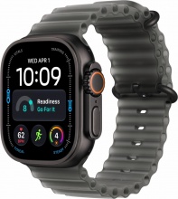 Apple MJAY4QLA Watch Ultra 4 GPS + Cellular 49mm in Titanio Nero con Cinturino Ocean Nero