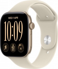 Apple MJED4QLA Watch S12 GPS 42 mm in Alluminio Oro Chiaro con Cinturino Sport Sabbia SM