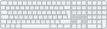 Apple MXK73TA Magic Tastiera USB + Bluetooth Universale con Touch ID Bianco