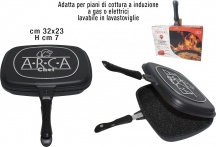 Ar.Ca. 540390 Piastra Cottura Doppia Piastra Double cm 32x23  Vulcania