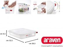 Araven 03032 Contenitore Gastronomico Gastronorm 1 2 cm 32.5x26.5x6.5h