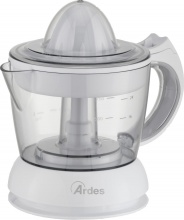 Ardes ARSPRE02 Spremiagrumi Elettrico 0.75 Litri 25 Watt con Coperchio Bianco
