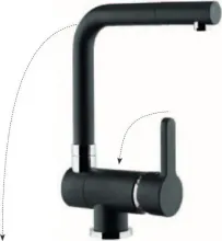 Argo Rubinetterie 2455P Rubinetto Cucina Sottofinestra Miscelatore Monocomando Nero -  Como