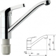 Argo Rubinetterie CU 0900 Rubinetto Cucina Miscelatore Monocomando Lavello Cromo  Norvegia