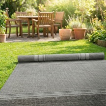 Arisol 17 318 400 Stuoia da Mare  Campeggio 3x4 mt GrigioNero Standard Rigato