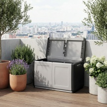 ArtPlast CB2N Cassapanca contenitore Baule da esterno  39x55x54 cm Grigio Nero