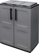 ArtPlast F71ECO3 Armadietto per Raccolta Differenziata 3 Scomparti Grigio