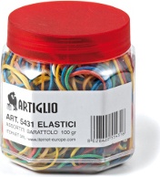 Artiglio 5431 Elastici in Gomma 100 g 7 Misure colori Assortiti