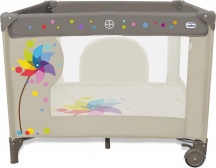 Asalvo 12470 Box per Bambini Neonato Recinto con Rete Apribile e Ruote WindMill Square
