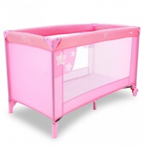 Asalvo 18182 Lettino Neonato da Campeggio Portatile + Borsa Rosa - Baleares Stars