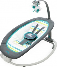 Asalvo 18878 Bouncer Fold Birds - Sdraietta Neonato Elettrica Max 9Kg Altalena Aqua