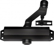 Assa Abloy DC110-1-9005 Chiudiporta Aereodinamico Braccio e Fermo Forza 24 Nero