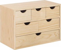 Astigarraga BLOC3X2X1 Cassettiera Ufficio Scrivania 6 Cassetti in Legno 40x20x28 cm