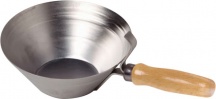 Ausonia 44300 Tazza Gesso in Acciaio con Manico in Legno 18 cm